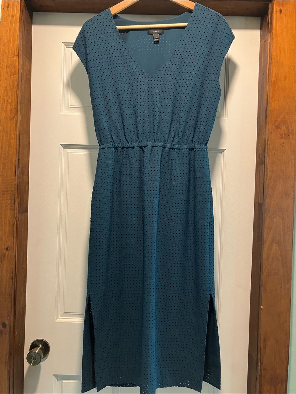 J. Crew Emerald Green Midi Dress